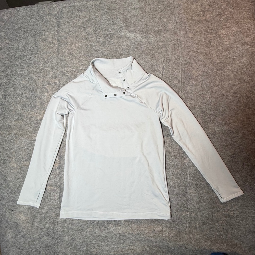 Under Armour Rival Terry Snap Funnel Womens XS Gray Pullover Sweatshirt
